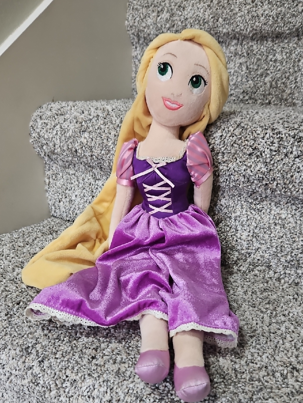 Repunzel Princess Plush Doll with Long Blonde Hair - Kids Toy
